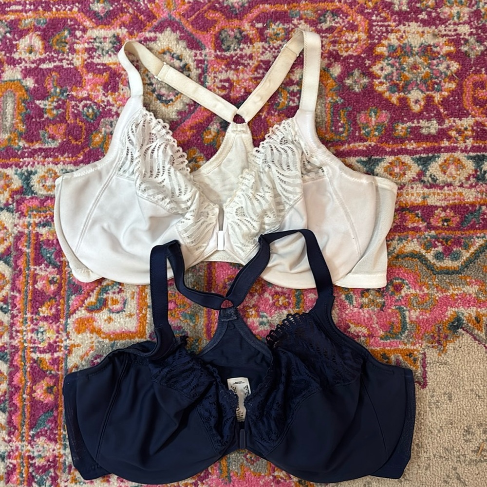*TWO* Glamorise WonderWire Front-Closure Bra